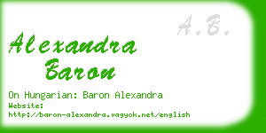 alexandra baron business card